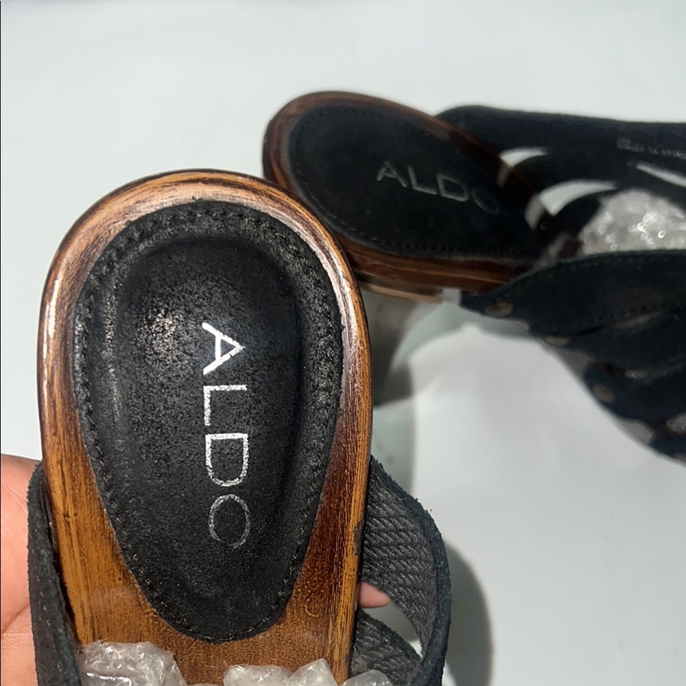 Aldo Black Women's Heeled Sandals Sz 8 - Picture 6 of 10
